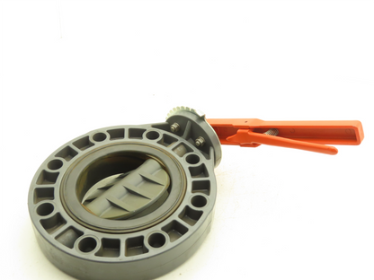 Colonial 411N 6" CPVC Butterfly Valve EPDM PVC Disc 8-Bolt w/Handle