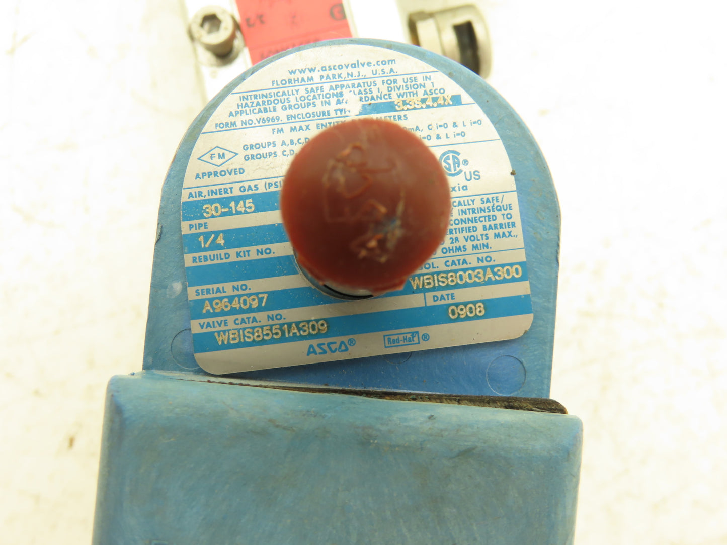 Asco 8551A409  WBIS8551A309 Pneumatic Solenoid Valve 3/2-5/2  1/4"npt  *No Coil