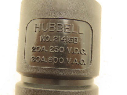 Hubbell HBL21415B Hubbellock Electrical Plug 30A 600VAC 3-Pole 4-Wire Twist Lock