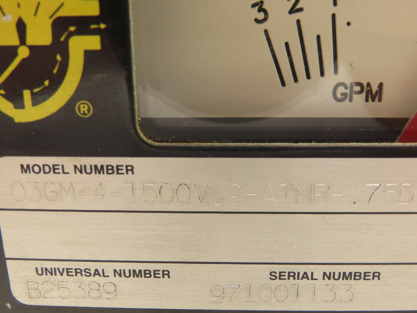 UFM 03GM-4-1500V.9-A1NR-.75D Universal Flow Meter Type 4 Monitor 1/2" NPT 3 Wire