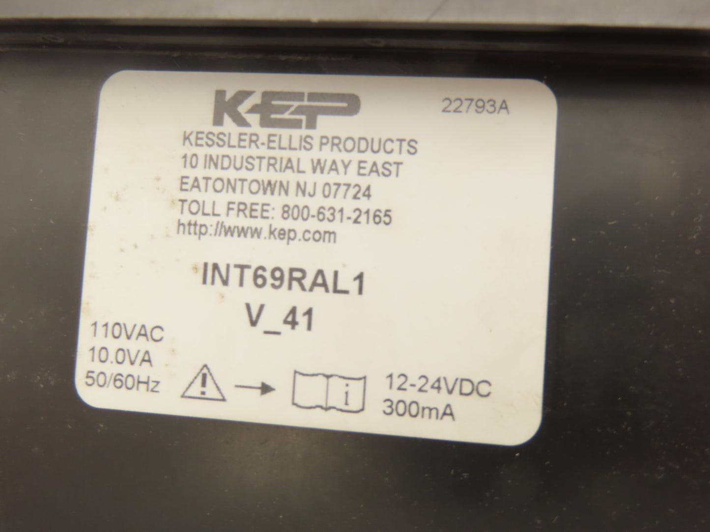 Kessler-Ellis Products INT69RAL1 Electronic Counter KEP V_41 110VAC 12-24VDC