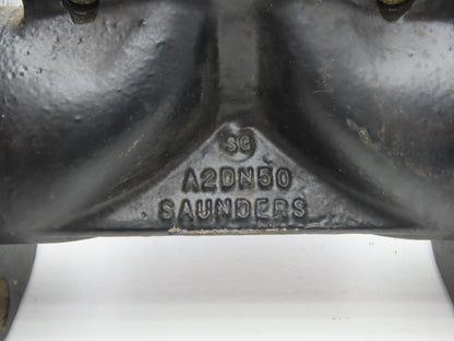 Saunders A2DN50 Diaphragm Pinch Valve DN50 2" Flanged 150 Cast Iron