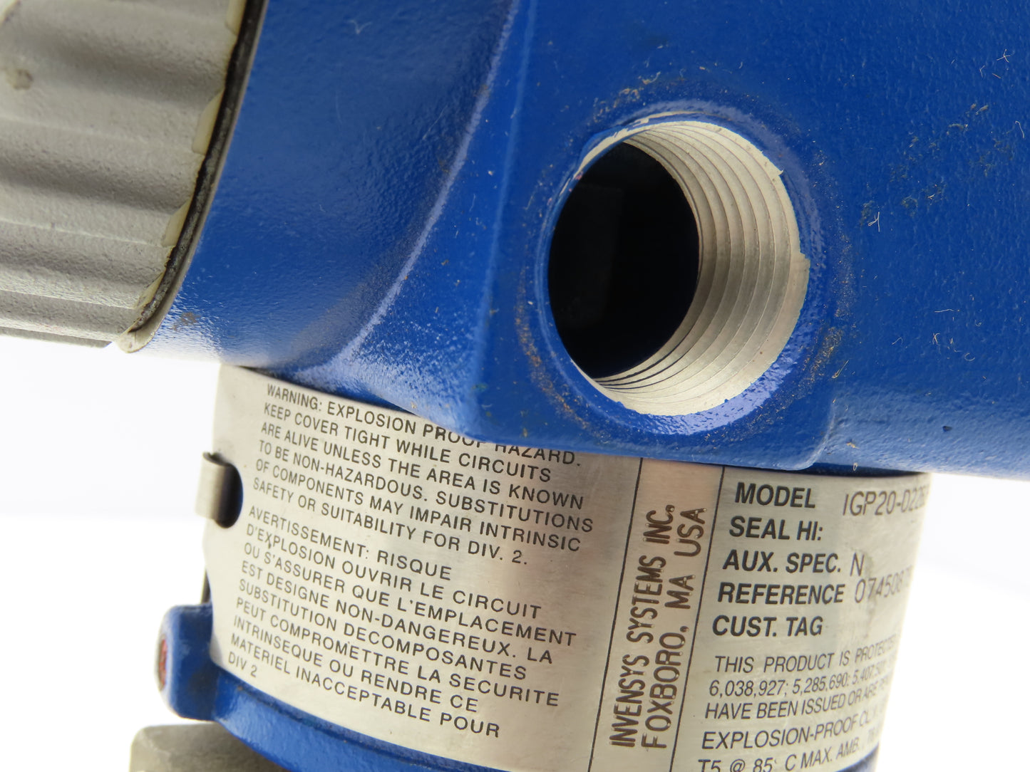 Foxboro IGP20-D22B21F Pressure Transmitter 316L -30 +30"H2O 3626psi 12-42vdc