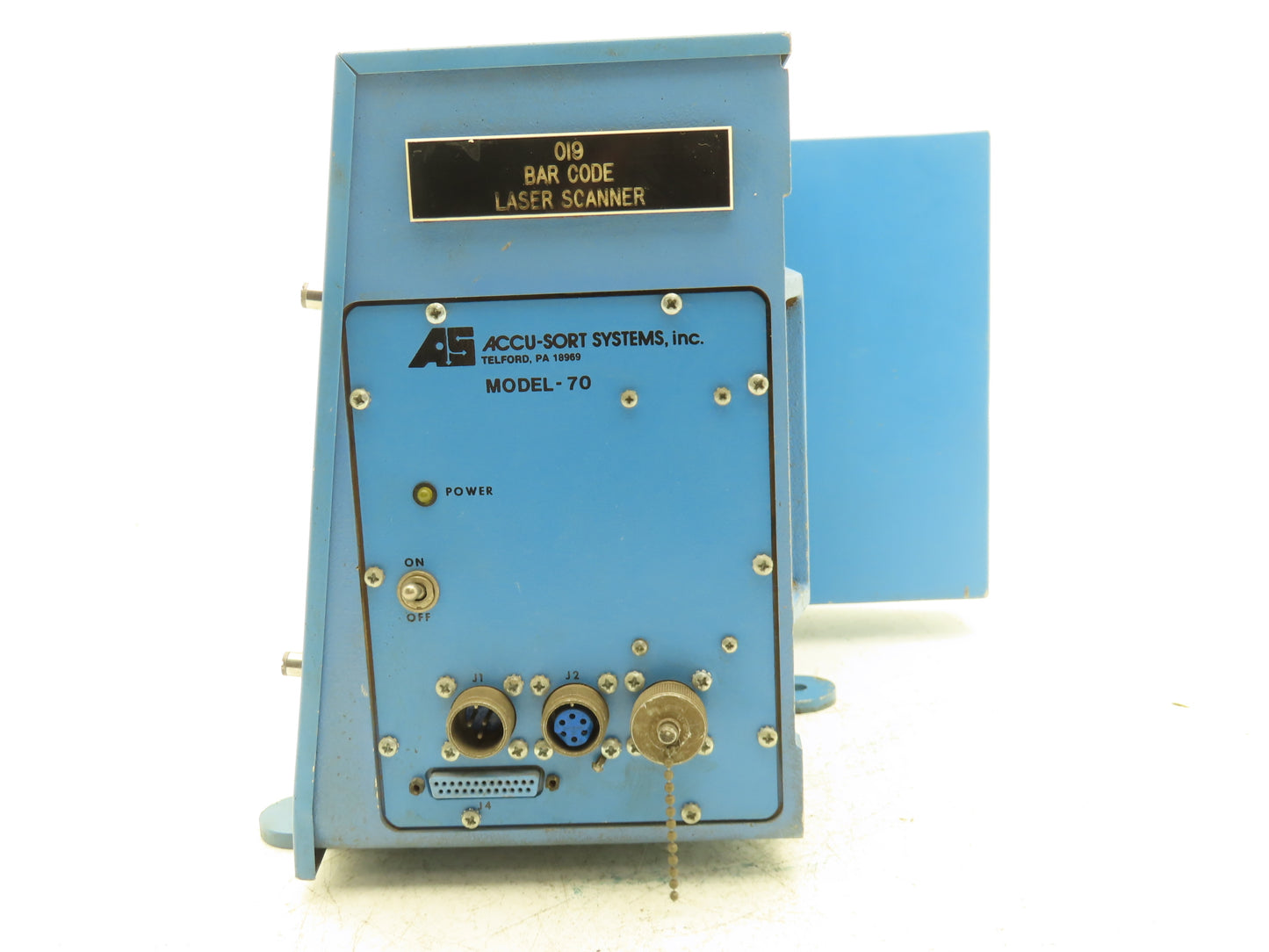 Accu-Sort 70VV Laser Barcode Scanner Cast Aluminum Enclosure Mirror Mount Broke