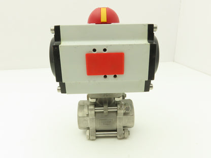 Dynaquip 1AWR5 Pneumatic Actuator with 1"NPT Stainless Ball Valve 80psi