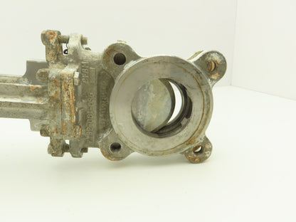 Velan L10-0320C-13BL 3" 316 Stainless Knife Gate Valve Rising Stem 10" Handwheel