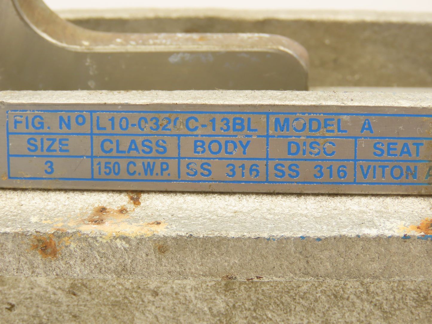 Velan L10-0320C-13BL 3" 316 Stainless Knife Gate Valve Rising Stem 10" Handwheel