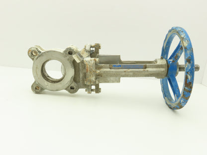 Velan L10-0320C-13BL 3" 316 Stainless Knife Gate Valve Rising Stem 10" Handwheel