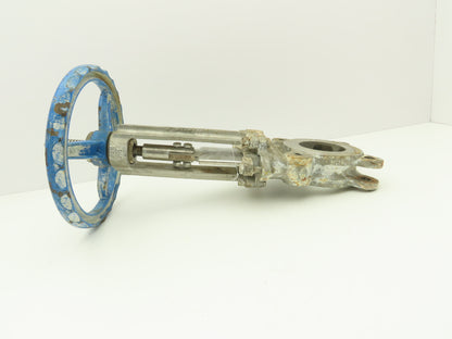 Velan L10-0320C-13BL 3" 316 Stainless Knife Gate Valve Rising Stem 10" Handwheel