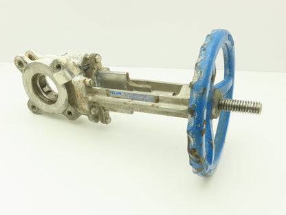 Velan L10-0320C-13BL 3" 316 Stainless Knife Gate Valve Rising Stem 10" Handwheel