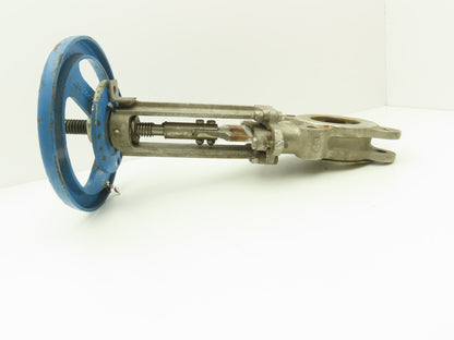 Velan L10-0320C-13BL 3" 316 Stainless Knife Gate Valve Rising Stem 10" Handwheel