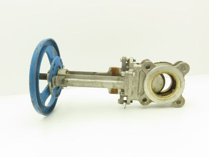Velan L10-0320C-13BL 3" 316 Stainless Knife Gate Valve Rising Stem 10" Handwheel