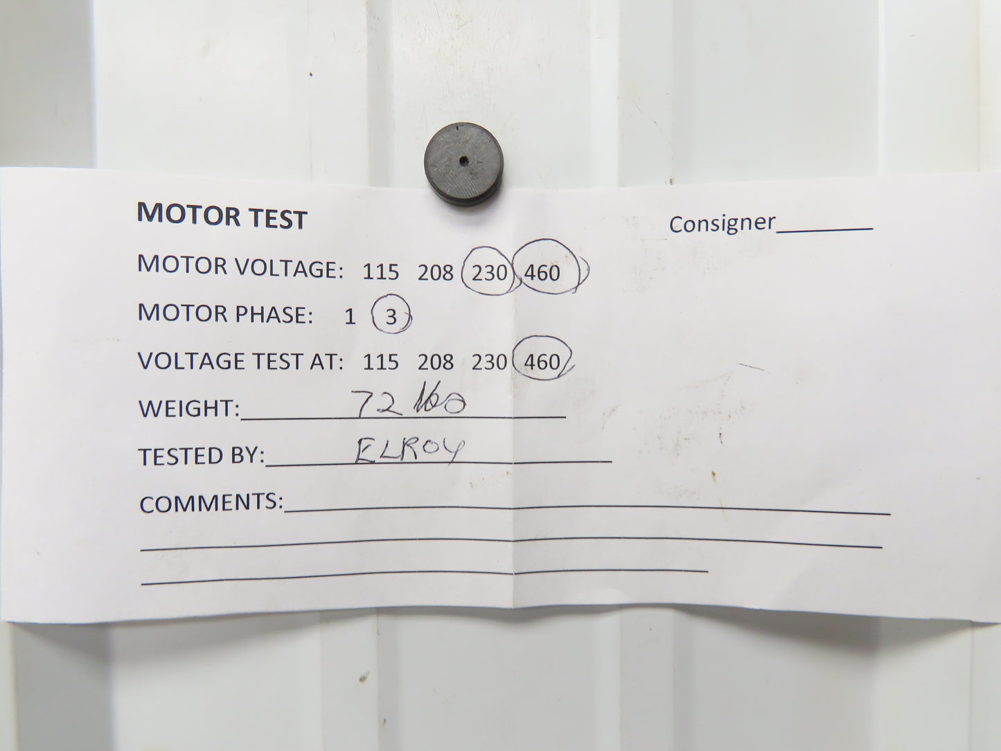 Baldor Reliance 876C1183N-Z0 Blower Motor Fan 2Hp 1725 RPM 230/460V 3PH