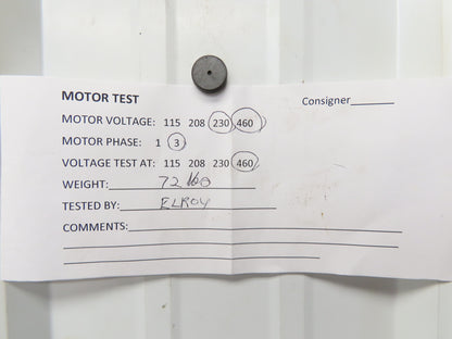 Baldor Reliance 876C1183N-Z0 Blower Motor Fan 2Hp 1725 RPM 230/460V 3PH