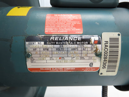 Baldor Reliance 876C1183N-Z0 Blower Motor Fan 2Hp 1725 RPM 230/460V 3PH