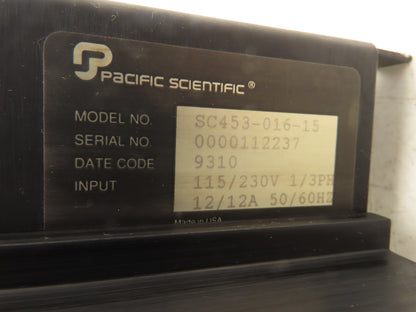 Pacific Scientific SC453-016-15 Servo Drive Motion Controller Max 4500W 115/230