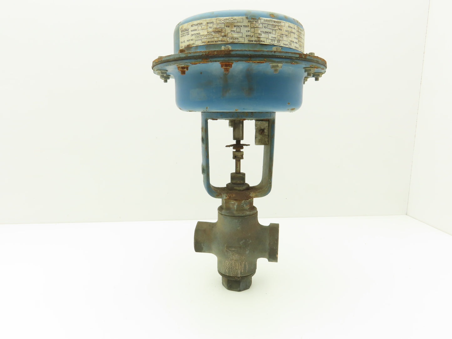 Robertshaw VC-231A-BG Pneumatic Diaphragm Actuator w/Brass Globe Valve 1"NPT