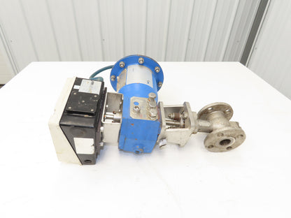 Jamesbury Quadra-Powr X QPX1CIK15 Actuator 1" Flanged SS Ball Valve & Positioner