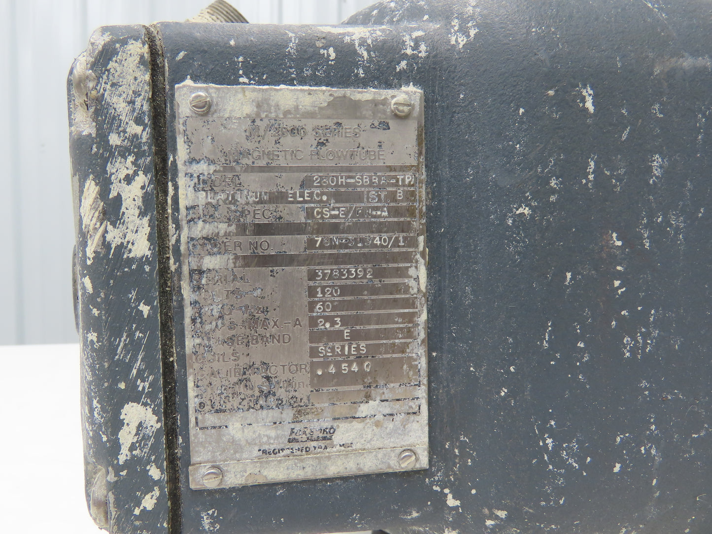 Foxboro 280H-SBBA-TP Magnetic Flow Tube Meter 1/2"Flanged 120V M/2800