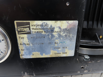 Hydrel AG HY 221174  Hydraulic Power Unit 3KW 480V 3PH 1450 PSI 16.9l/min Pump