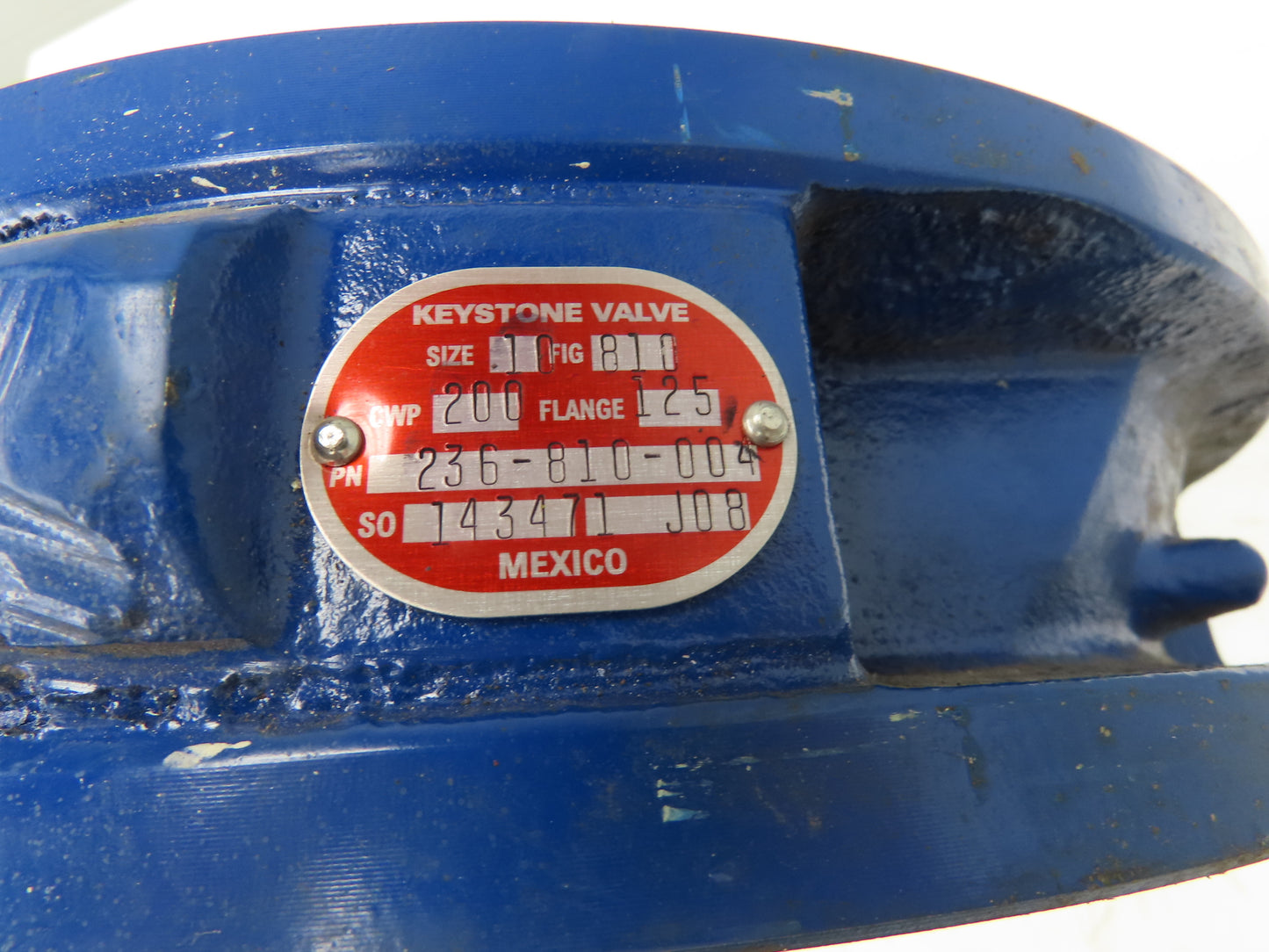 Keystone 810 Swing Flap Check Valve 10" Wafer Flange 200 CWP 236-810-004