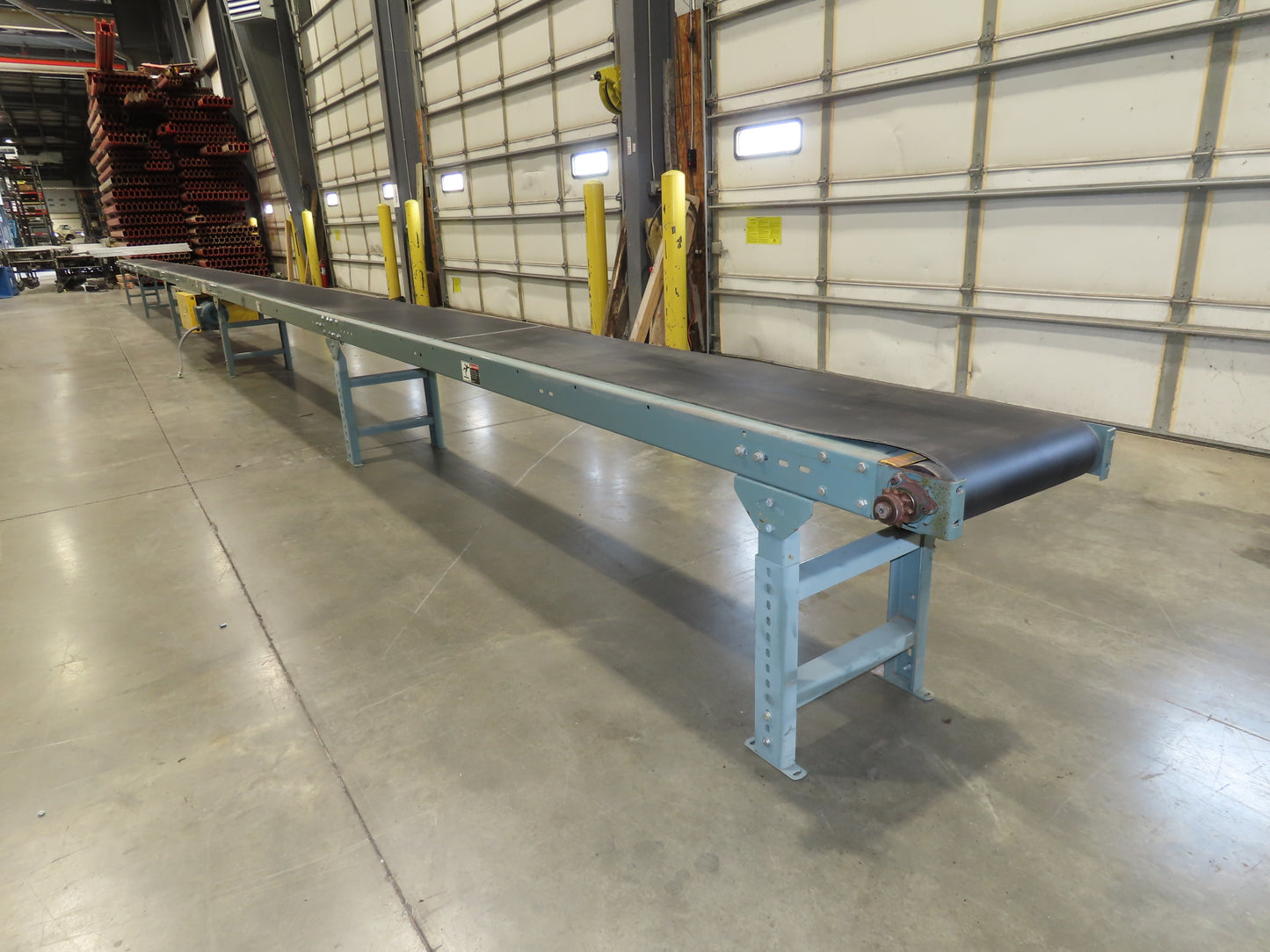Hytrol 18"x 50' 10" Slider Bed Conveyor 15.5" Belt 2Hp 3PH Center Drive 50FPM