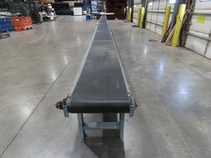 Hytrol 18"x 50' 10" Slider Bed Conveyor 15.5" Belt 2Hp 3PH Center Drive 50FPM