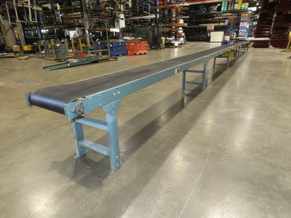 Hytrol 18"x 50' 10" Slider Bed Conveyor 15.5" Belt 2Hp 3PH Center Drive 50FPM