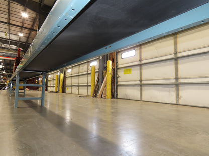 Hytrol 18"x 50' 10" Slider Bed Conveyor 15.5" Belt 2Hp 3PH Center Drive 50FPM