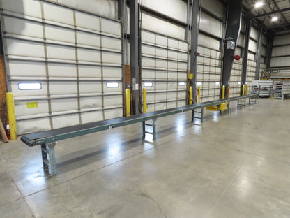 Hytrol 18"x 50' 10" Slider Bed Conveyor 15.5" Belt 2Hp 3PH Center Drive 50FPM