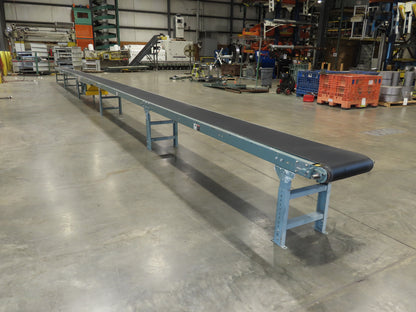 Hytrol 18"x 50' 10" Slider Bed Conveyor 15.5" Belt 2Hp 3PH Center Drive 50FPM