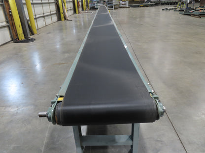 Hytrol 18"x 50' 10" Slider Bed Conveyor 15.5" Belt 2Hp 3PH Center Drive 50FPM