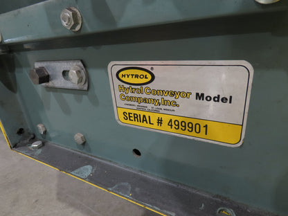 Hytrol 18"x 50' 10" Slider Bed Conveyor 15.5" Belt 2Hp 3PH Center Drive 50FPM