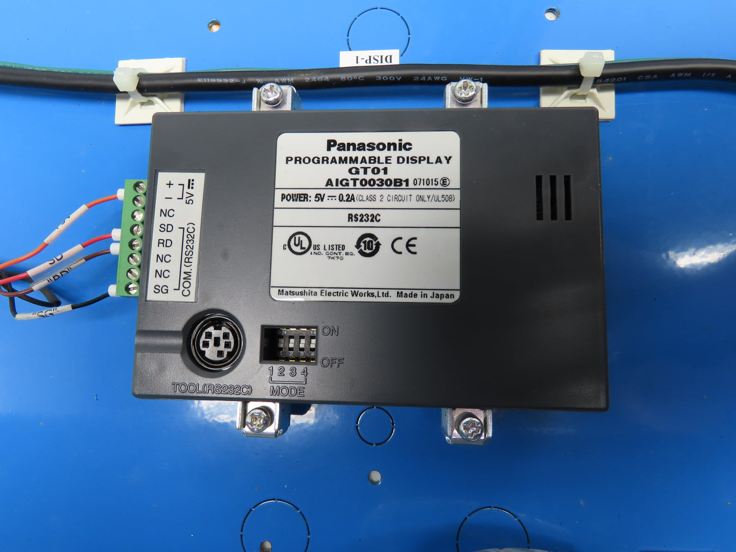 Pressroom Products FP-XC30R Pannel Enclosure Panasonic PLC FP-XC30R Display GT01