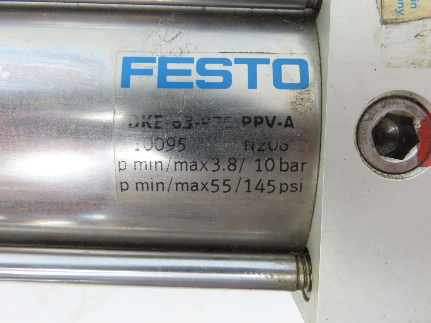 Festo DKE-63-925-PPV-A Pneumatic Air Cylinder 63mm Bore 925mm Stroke Clamping