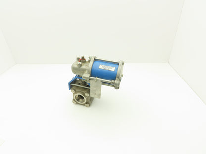 Jamesbury 1 1/2" 4CX 3600 MT3 316SS Socket Ball Valve & Pneumatic Actuator ST50E