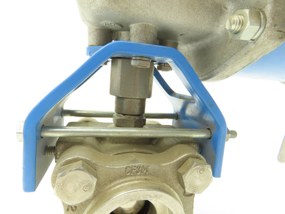 Jamesbury 1 1/2" 4CX 3600 MT3 316SS Socket Ball Valve & Pneumatic Actuator ST50E