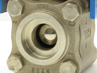 Jamesbury 1 1/2" 4CX 3600 MT3 316SS Socket Ball Valve & Pneumatic Actuator ST50E