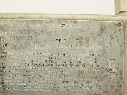 Micro Motion DS012H205 Mass Flow Sensor -240 to 204°C 1700 PSI Tube