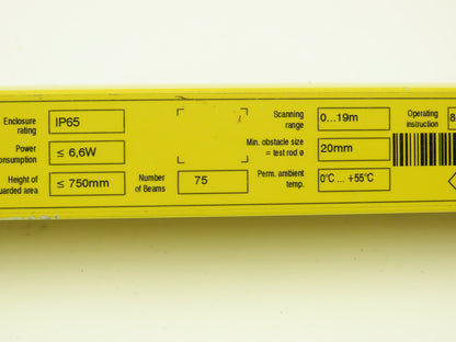 Sick C 2000 Safety Light Curtain Sensor Transmitter 750mm Has Crack In Lens