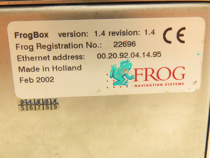 Frog Navigation Systems Communication and Video Box Version Revision 1.4