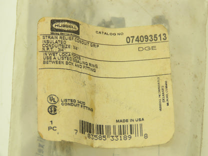 Hubbell 074093513 Liquidtight Flexible Conduit Grip Connector 3/4" Lot of 4