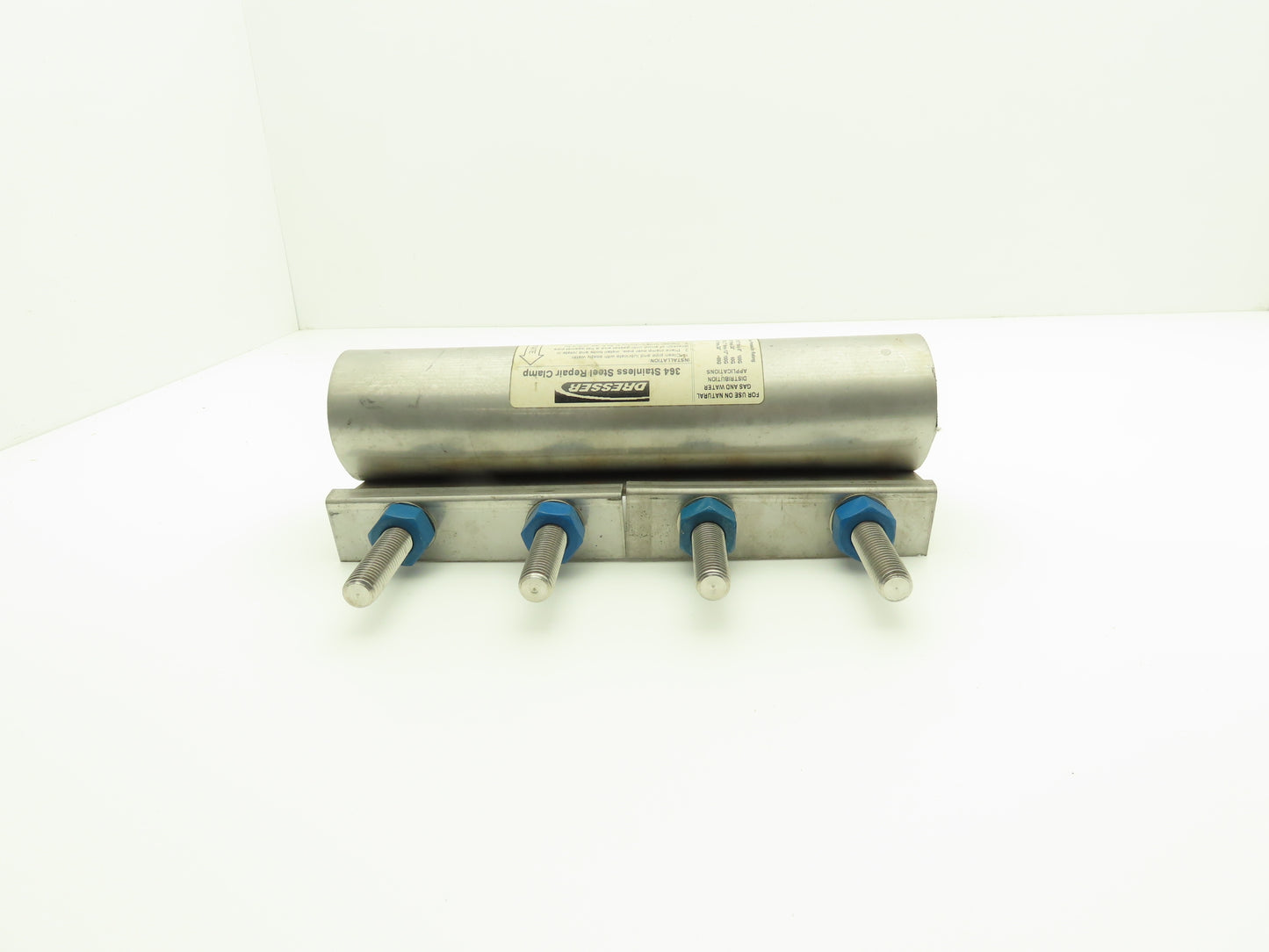 Dresser 364 Stainless Steel Pipe Repair Clamp 2.5"x12" 4-Bolt 72-7010-613