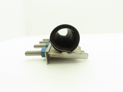 Dresser 364 Stainless Steel Pipe Repair Clamp 2.5"x12" 4-Bolt 72-7010-613