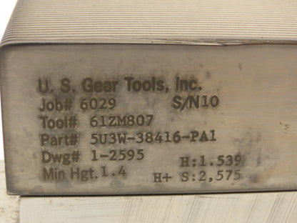 Us Gear Tools 61ZM807 Flat Thread Rolling Die 13"L x 2"W x 1.5"H
