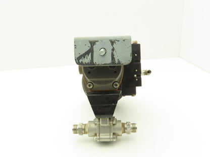 Flowserve 10I 39 SZMS24A P BC R6 Pneumatic Actuator with 1/2"NPT SS Ball Valve