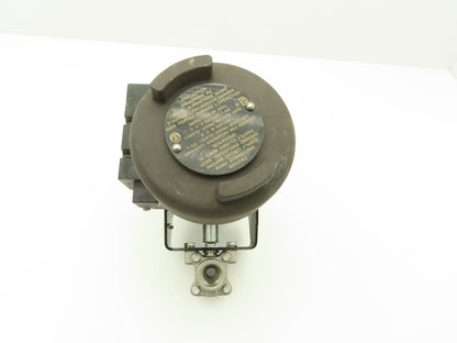 Flowserve 10I9 39 SZMS24A P BC R6 Pneumatic Actuator with 1/2"NPT SS Ball Valve