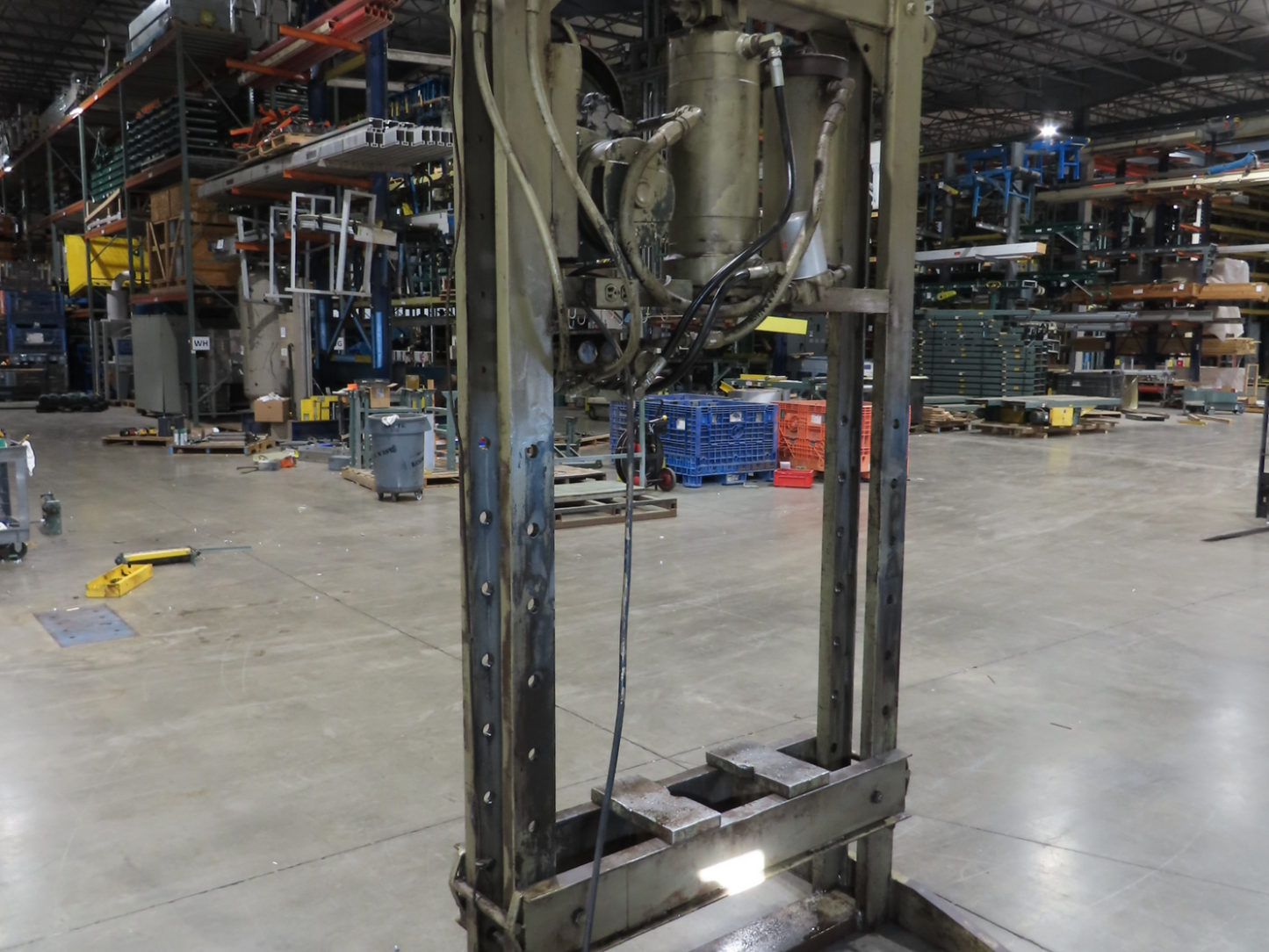 Hydraulic Press 20 Ton H Frame 120V Powered Pump Double Acting Cylinder