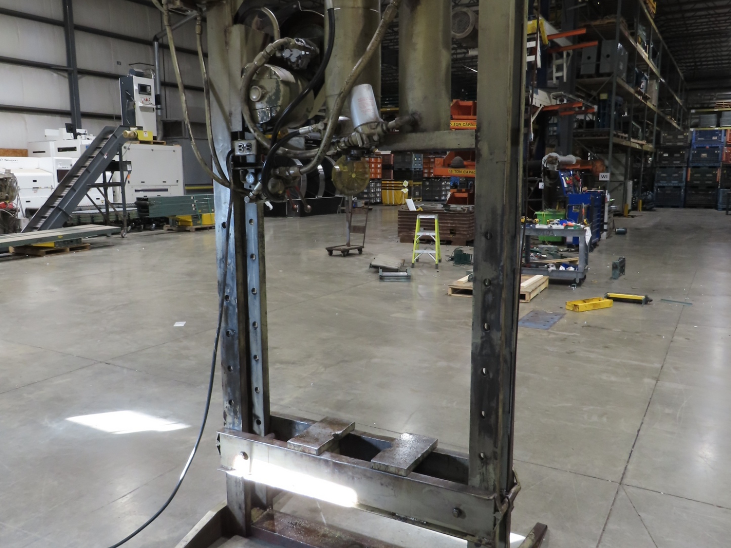 Hydraulic Press 20 Ton H Frame 120V Powered Pump Double Acting Cylinder