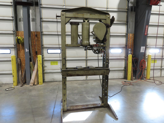 Hydraulic Press 20 Ton H Frame 120V Powered Pump Double Acting Cylinder